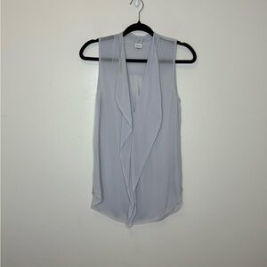 Babaton Sleeveless Silk Draped Front Top
